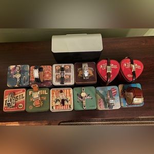 Fossil watches. Different models, colors, and designs.